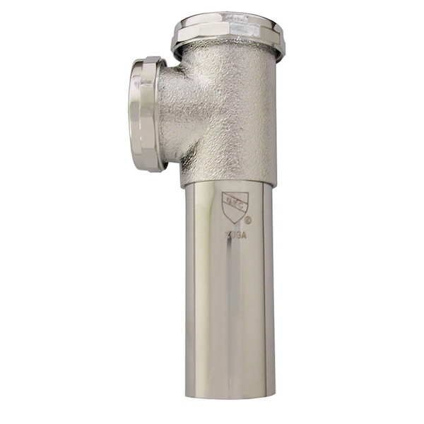1-1/2in. Chrome Plated Brass Slip Joint End Outlet Tee Only 22 Gauge